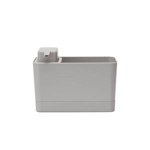 SinkSide Aanrecht Organiser Set, Aanrechtbakje en Zeepdispenser - Mid Grey