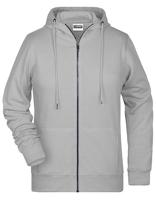 James & Nicholson JN8025 Ladies´ Zip-Hoody - /Ash-(Heather) - XL