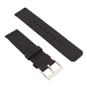 Canvas nylon bandje Fitbit Versa 1 / 2 & Lite - Zwart