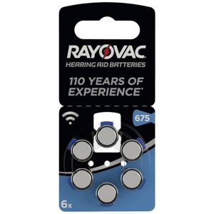 Rayovac Knoopcel ZA675 1.4 V 6 stuk(s) 640 mAh Zink-lucht Hearing Aid Batteries 675 Bli