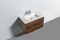 Onderkast badkamermeubel Tieme mat donker eiken 80x50x48cm