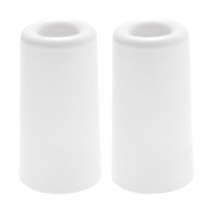 Deurbuffer - 2x - deurstopper - wit - rubber - 75 x 40 mm - schroefbevestiging