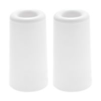 Deurbuffer - 2x - deurstopper - wit - rubber - 75 x 40 mm - schroefbevestiging