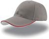 Atlantis AT609 Zoom Piping Sandwich Cap - Grey/Red/White - One Size