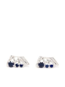 LOVENESS LEE boucles d'oreilles Cora serties de saphirs - Argent