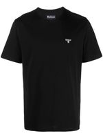 Barbour t-shirt en coton à logo brodé - Noir