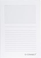 Q-CONNECT L-map met venster, 120 g/m², A4, pak van 100 stuks, wit