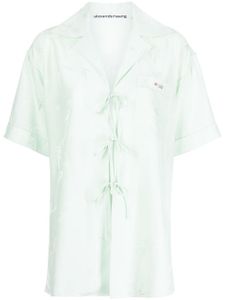 Alexander Wang chemise de pyjama en jacquard - Vert