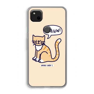 Miauw: Google Pixel 4a Transparant Hoesje