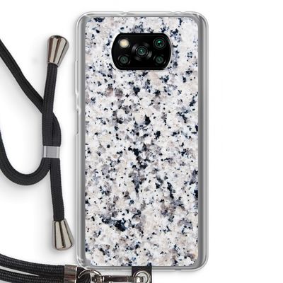 Gespikkelde marmer: Xiaomi Poco X3 NFC Transparant Hoesje met koord