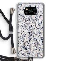 Gespikkelde marmer: Xiaomi Poco X3 NFC Transparant Hoesje met koord