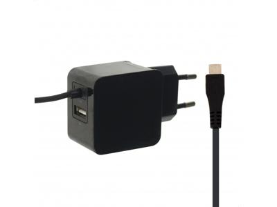 Mobilize Mobilize Wall Charger USB + Micro USB 15W 1m. Black