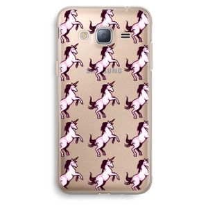 Musketon Unicorn: Samsung Galaxy J3 (2016) Transparant Hoesje