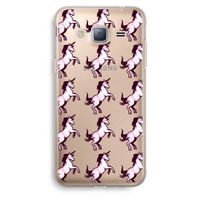 Musketon Unicorn: Samsung Galaxy J3 (2016) Transparant Hoesje