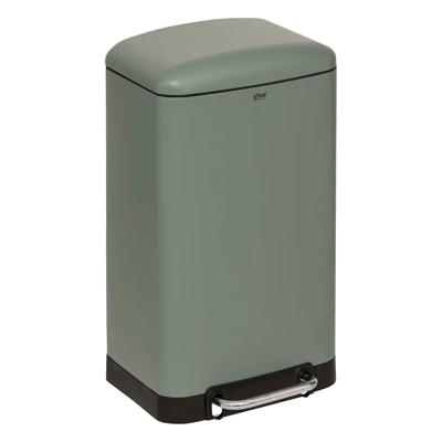 Prullenbak/pedaalemmer - groen - metaal - 30 liter - 34 x 32 x 61 cm - keuken