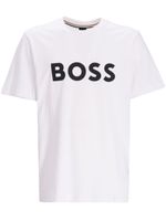 BOSS t-shirt en coton à logo imprimé - Blanc