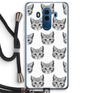 Kitten: Huawei Mate 10 Pro Transparant Hoesje met koord
