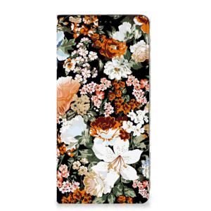 Smart Cover voor Samsung Galaxy A35 Dark Flowers