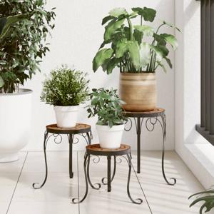 VidaXL Plantenstandaards 3 st keramiek terracottakleurig