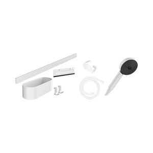 Hansgrohe Bundelset Handdouche WallStoris Glijstang en Opbergset Mat Wit