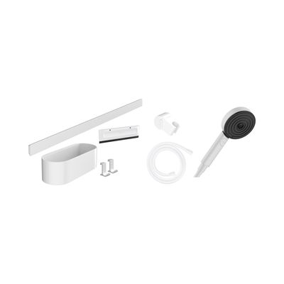 Hansgrohe Bundelset Handdouche WallStoris Glijstang en Opbergset Mat Wit