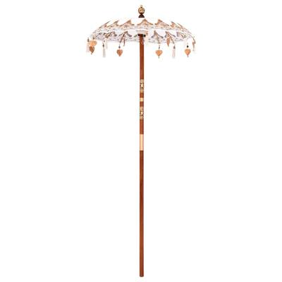 Balinese Parasol Anders Crme x 260 cm Katoen en massief hout