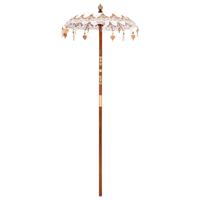 Balinese Parasol Anders Crme x 260 cm Katoen en massief hout