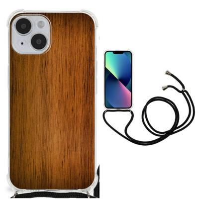 iPhone 14 Stevig Telefoonhoesje Donker Hout iPhone 14 Stevig Telefoonhoesje Donker Hout