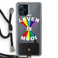 Het Leven Is Mooi: Oppo Find X3 Transparant Hoesje met koord