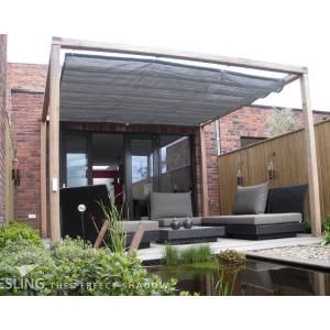 Complete Nesling pergola Wall 1 antraciet - 370 x 500 cm