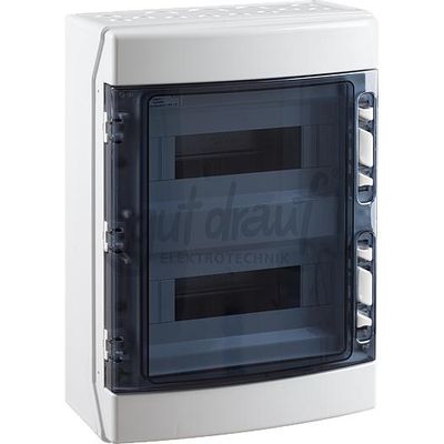 Ekont kleine verdeler IP65 grijs transparant 2x12 modules