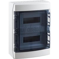 Ekont kleine verdeler IP65 grijs transparant 2x12 modules