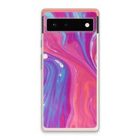 Paarse stroom: Google Pixel 6 Transparant Hoesje