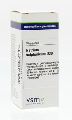 VSM Natrium sulphuricum D30 (10 gr)