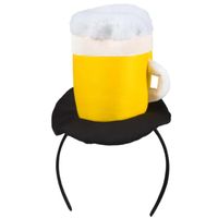 Verkleed diadeem met oktoberfest bierglas - volwassenen - Carnaval - thumbnail