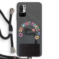 Happy days: Xiaomi Redmi Note 10 5G Transparant Hoesje met koord