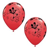 6x stuks setje Mickey Mouse ballonnen 30 cm   - - thumbnail