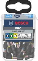 Bosch Accessoires PRO Impact schroefbitset | PH2 (x5) | PZ2 (x5) | T20 (x5) | T25 (x5) | T30 (x5) | 25 mm | 25 stuks - 2608521U63