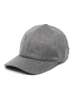 Borsalino casquette en cachemire à fermeture à scratch - Gris