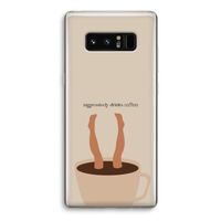 Aggressively drinks coffee: Samsung Galaxy Note 8 Transparant Hoesje