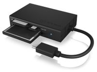 ICY BOX IB-CR401-C3 geheugenkaartlezer USB 3.2 Gen 1 (3.1 Gen 1) Type-C Zwart