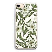 Wit bloemenpatroon: iPhone 7 Transparant Hoesje