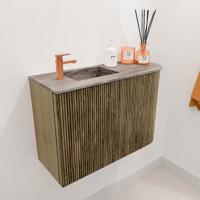 Toiletmeubel Mondiaz Joya Dlux | 61.6 cm | Meubelkleur Dusk | Faye wastafel Oza Wasbak Links | 1 kraangat
