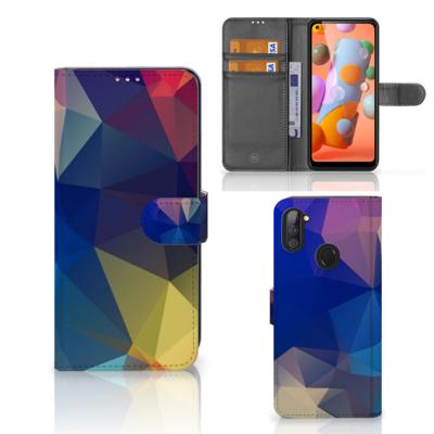 Samsung Galaxy M11 | A11 | Book Case | Polygon Dark
