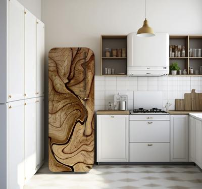 Stam decoratie koelkast sticker met texturen