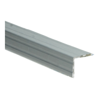 Duo-hoeklijn zelfklevend 24,5 x 30mm zilver geborsteld - 100 cm