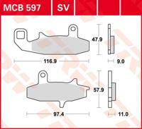 TRW Remblokken, en remschoenen voor de moto, MCB597 Allround organisch