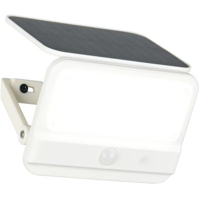 LED Tuinverlichting - Trion Elyx - 1 Lichtpunt van 4 Watt - Natuurlijk Wit 4000K - Schemeringsensor - Bewegingssensor - Kantelbaar - IP44 - Wit- Kunststof