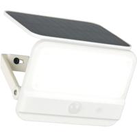 LED Tuinverlichting - Trion Elyx - 1 Lichtpunt van 4 Watt - Natuurlijk Wit 4000K - Schemeringsensor - Bewegingssensor - Kantelbaar - IP44 - Wit- Kunststof