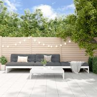 4-delige Loungeset met kussens massief hout wit